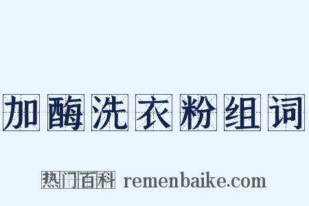 加酶洗衣粉组词是什么意思的图片